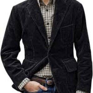 Bernardi Collection Corduroy Black Men's Blazer  Size 42 /Eu 54